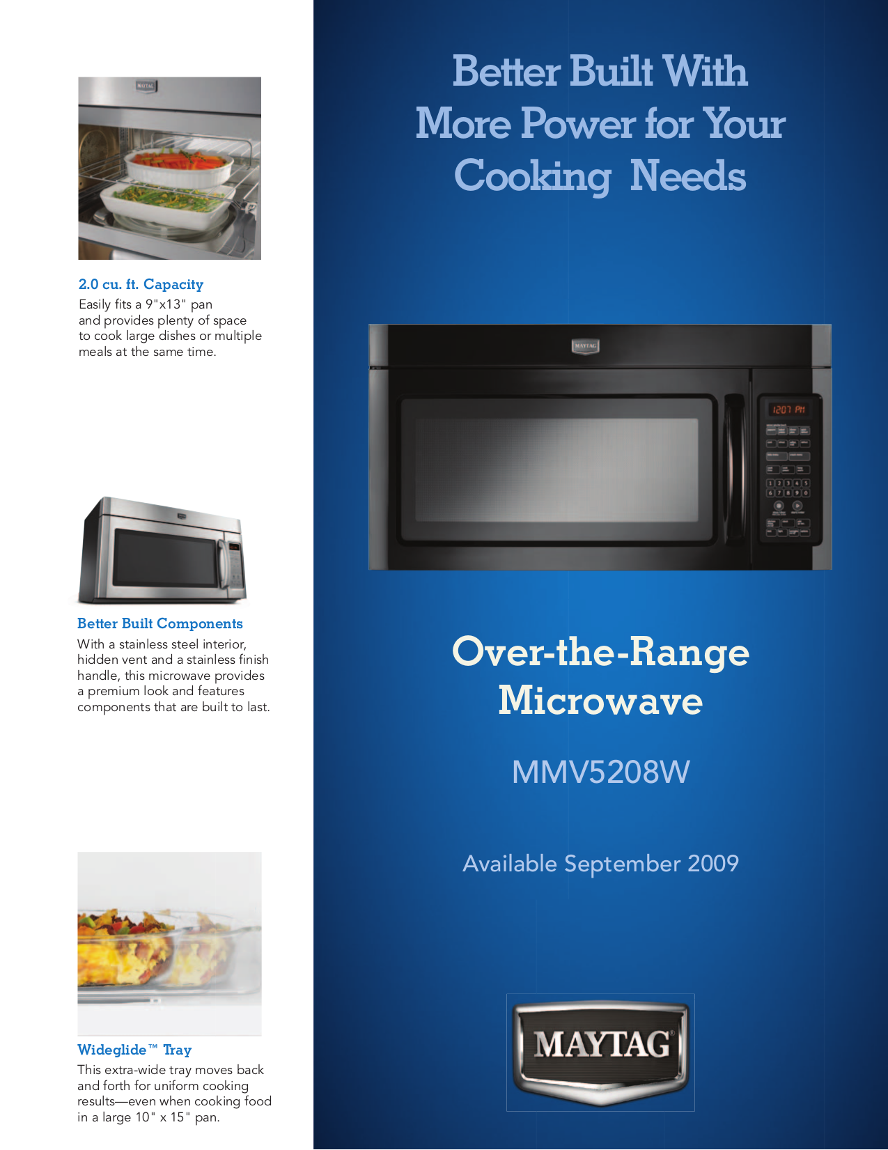 PDF manual for Maytag Microwave MMV5208WS